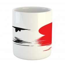 Goose Flying Alone Silhouette Mug