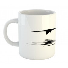 Goose Flying Alone Silhouette Mug