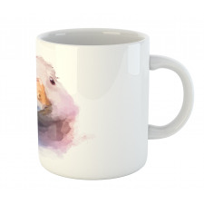 Watercolor Goose Face Mug