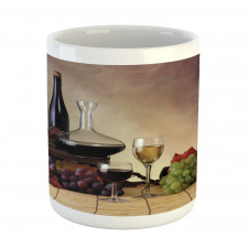 Grapes Wines Bottles Glasses Mug