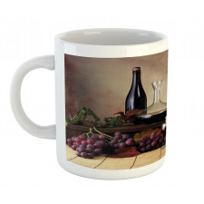 Grapes Wines Bottles Glasses Mug