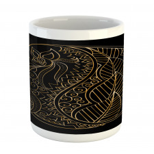 Bohemian Outline Curlicue Mug