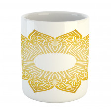 Circle Sun Looking Floral Mug