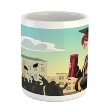 Girl Holding Diploma Mug