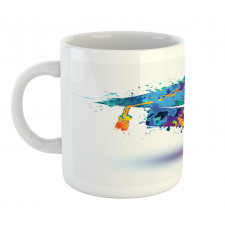 Colorful Cap Paint Blots Mug