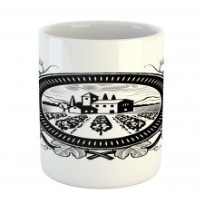 House with Grapeyard in Frame Mug