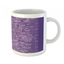 Outline Fruits Vertical Strip Mug