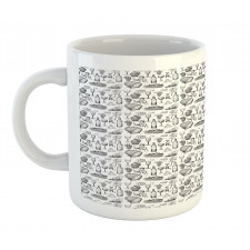 Winery Items Hand Drawing Mug