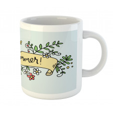 Floral Hello Summer Ribbon Mug