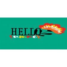 Floral Hello Summer Text Mug