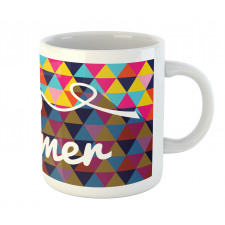 Retro Triangles Hello Summer Mug