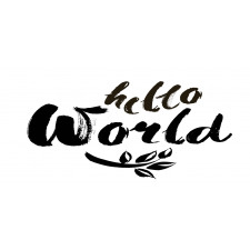 Brush Lettering Hello World Mug