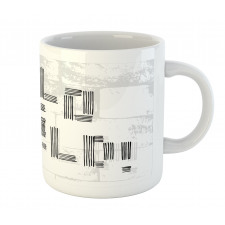 Abstract Striped Hello World Mug