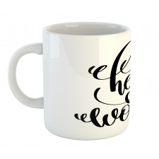 Hand Written Hello World Art Mug