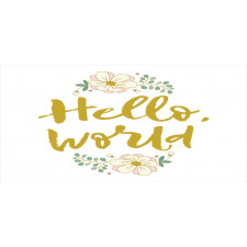 Floral Hello World Lettering Mug