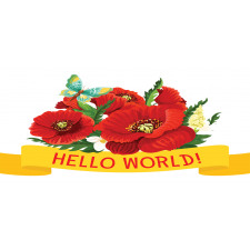 Hello World Spring Flowers Mug