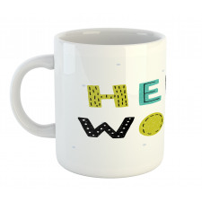 Boys Hello World Polka Dots Mug