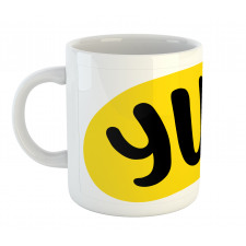 Lettering in Funny Text Font Mug