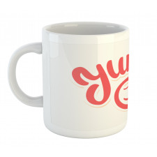 Simplistic Monotone Wording Mug