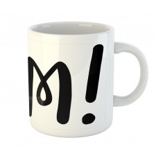 Simplistic Text in Monochrome Mug