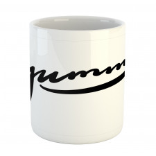 Monochrome Plain Typography Mug