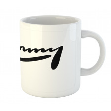 Monochrome Plain Typography Mug