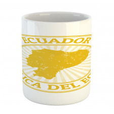 Retro Republica Del Ecuador Mug