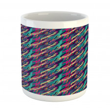 Wavy Diagonal Look Stripes Mug