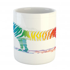 Zebra Rainbow Colors Mug