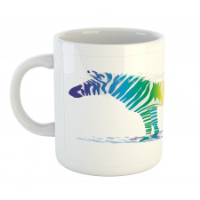 Zebra Rainbow Colors Mug