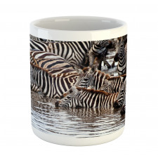 Zebra Wildebeest Herd Mug