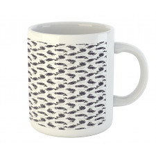 Sketchy Pattern Blueberry Mug