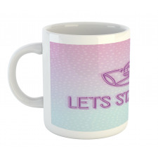 Lets Stay in Bed Dot Ombre Mug