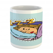 Comic Book Sleeping Girl Mug