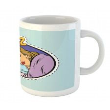 Comic Book Sleeping Girl Mug