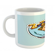 Comic Book Sleeping Girl Mug