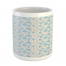 Sea Weeds Seahorses Fish Mug