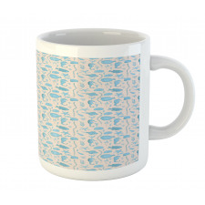 Sea Weeds Seahorses Fish Mug