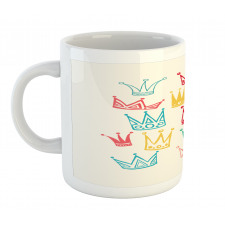 Cartoonish Colorful Crowns Mug