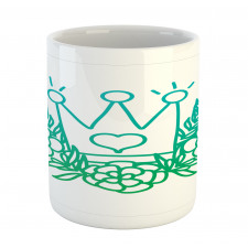 Majestic Crown and Flowers Mug