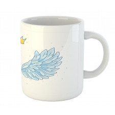 Angel Wings and Crown Above Mug