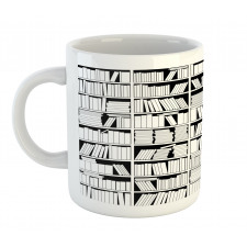 Monochromatic Bookshelves Mug