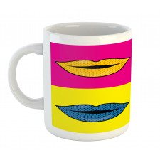 Colored Lips in Squares Mug