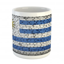 Flag Painted on Birck Wall Mug