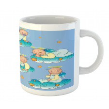 Babies on Clouds in Cartoon Mug