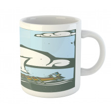 Greek Galley with Oars Sail Mug