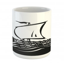 Greek Ship on Sea Mug