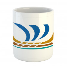 Colorful Greek Ship Sign Mug