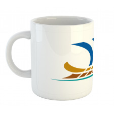 Colorful Greek Ship Sign Mug