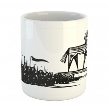 Woodcut Style Greek Trojan Mug